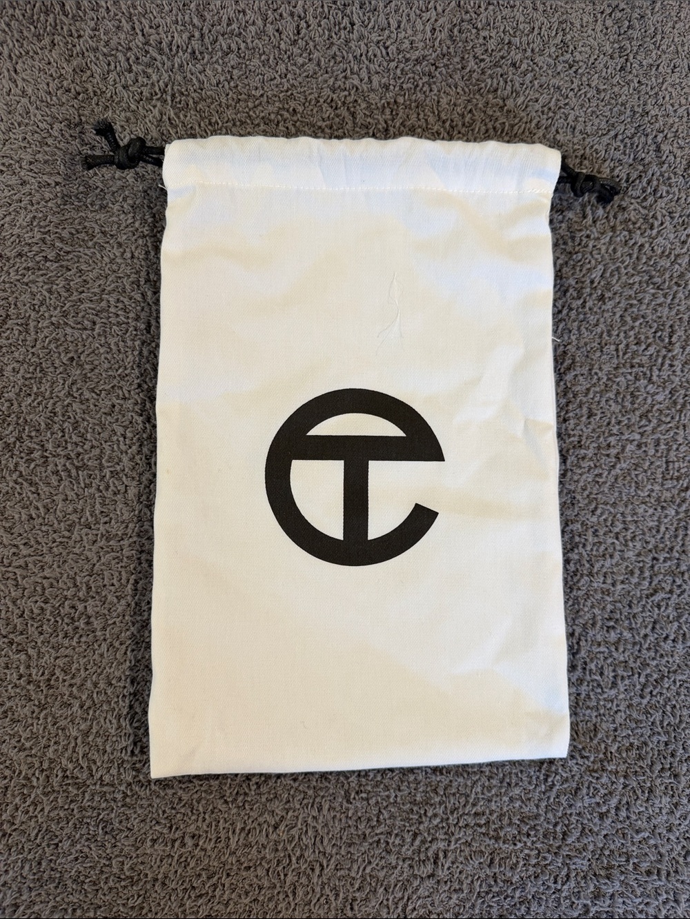 Telfar White Drawstring Dust Bag